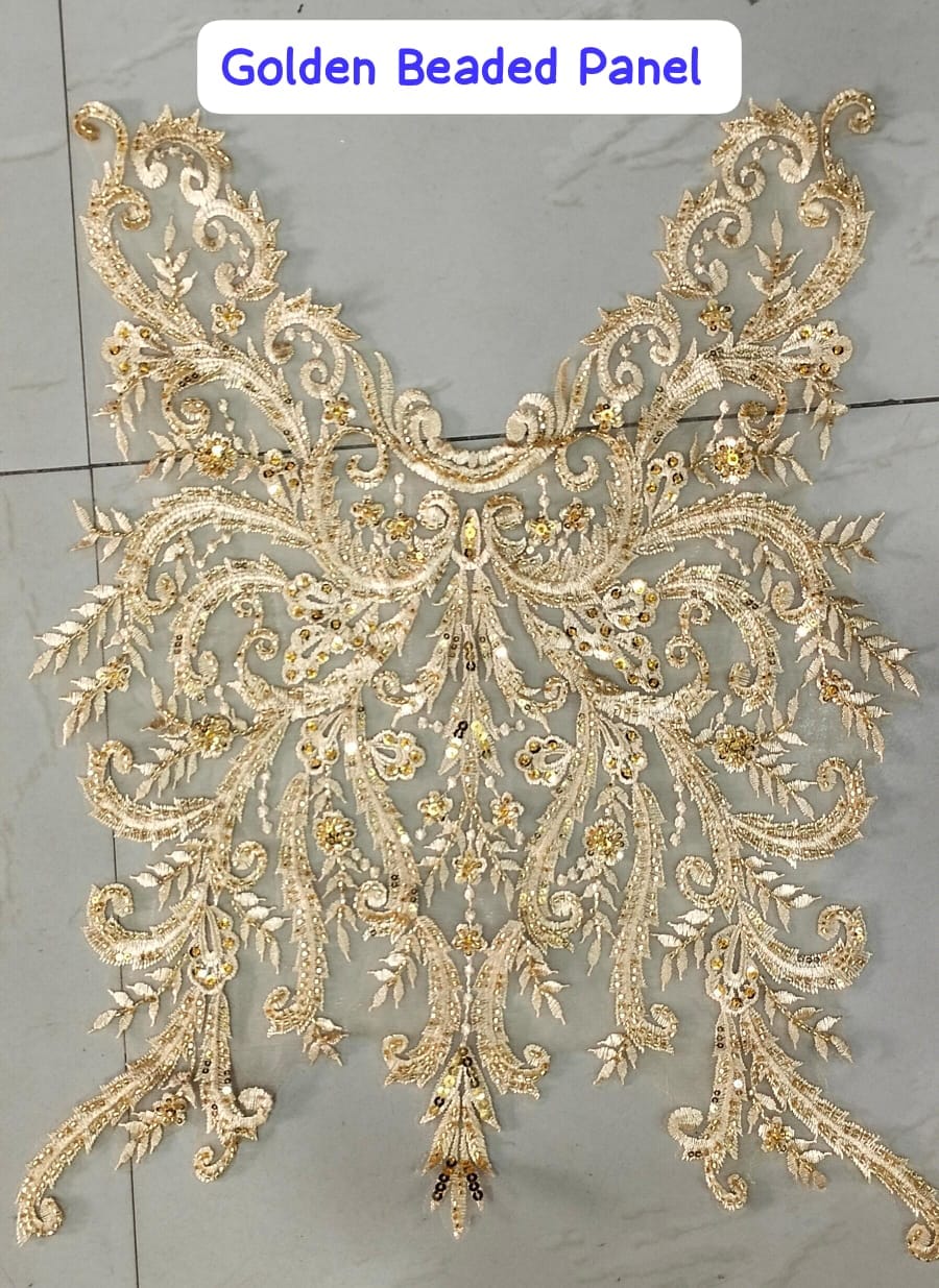 Golden Beaded Panel (Item #018)